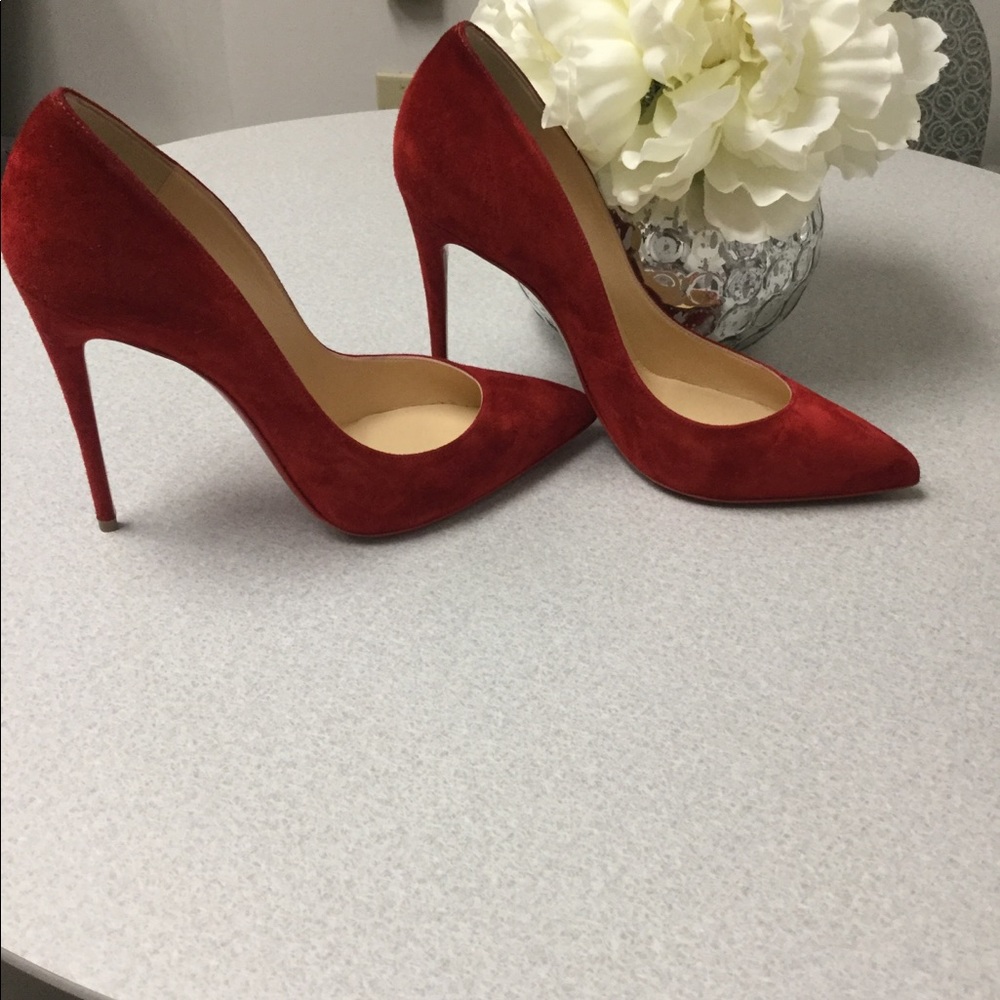 Christian Louboutin Red Suede Pigalle Follies
